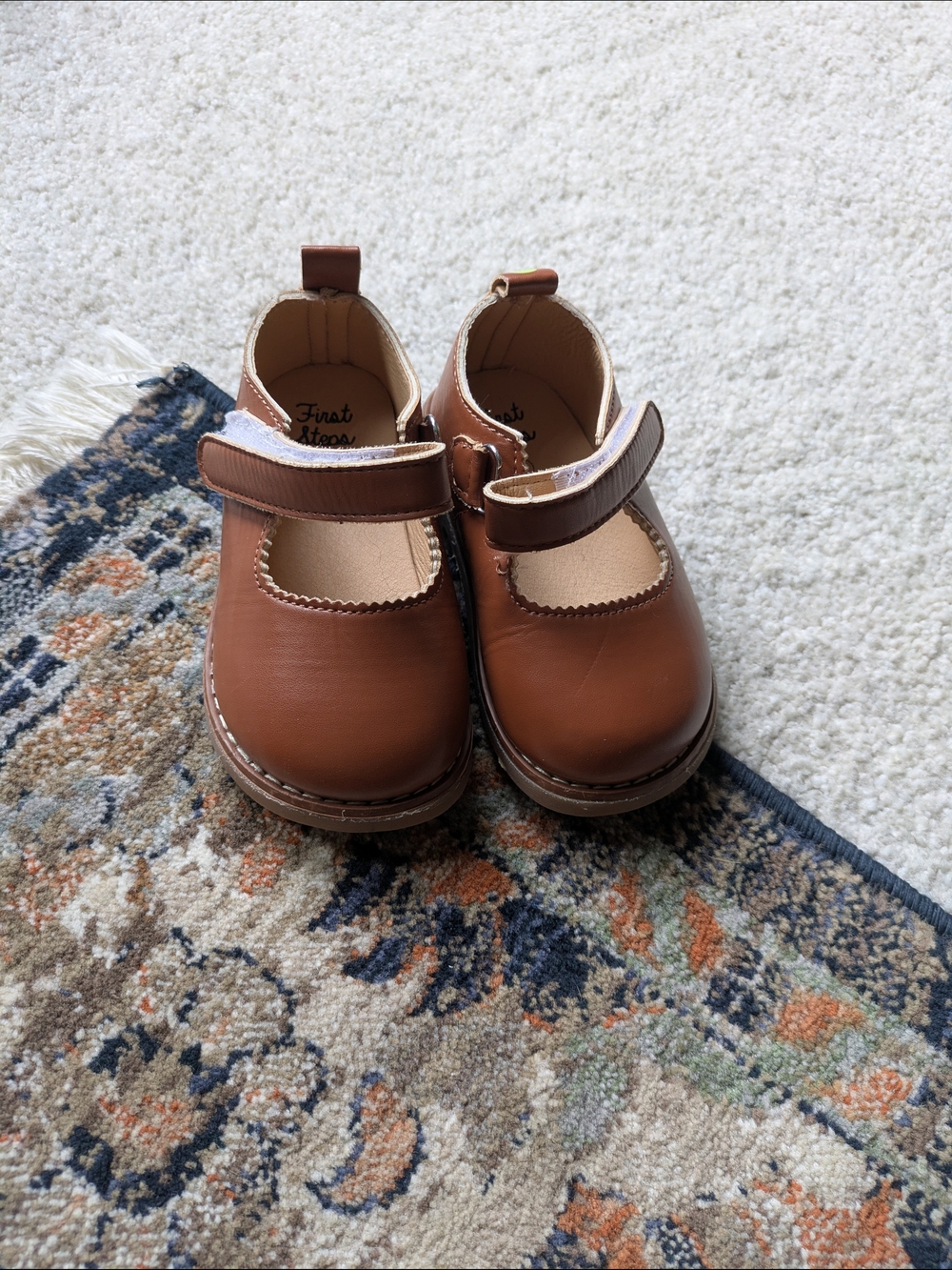 First Steps Brown Mary Jane Kids Shoes